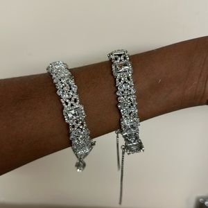 Silver Plated Bangles size 2.6